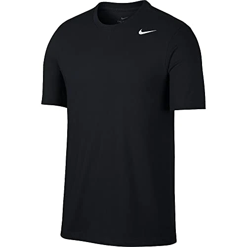 Men's Dri-fit Training T shirt, Black/(White), L UK