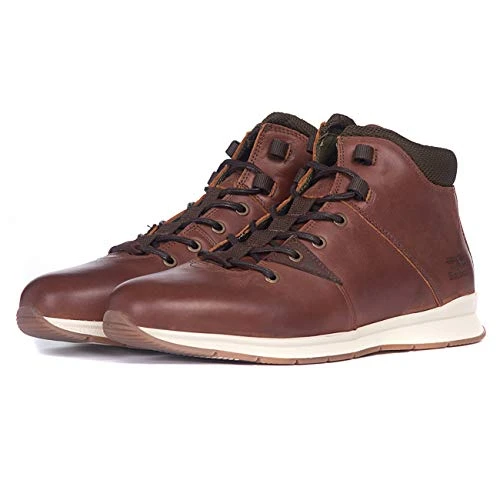 Mens Dunston Leather Winter Walking Smart Ankle Boots - Brown - 12