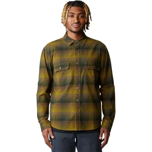 Men's Dusk Creek Flannel Long Sleeve Shirt, Vetiver Glasshouse Plaid, XL