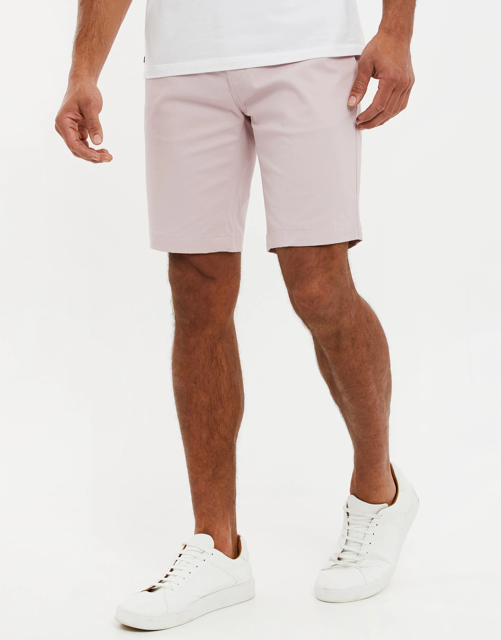 Men's Dusky Pink Slim Fit Chino Shorts