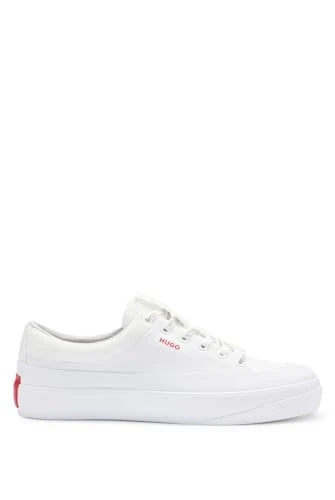 Mens Dyer Tenn Low-top Trainers with Branded Laces Size 9 White
