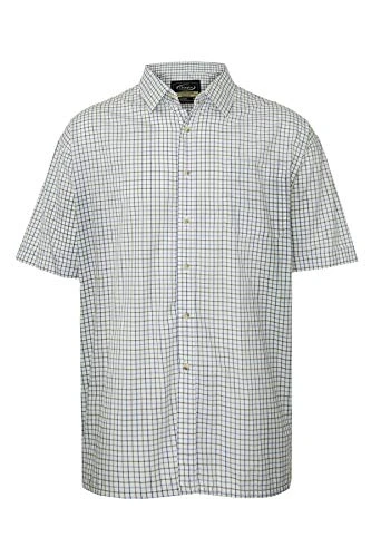 - Men's Easy Care Short Sleeve Country Shirt - Blue - 5X-Large (52'')