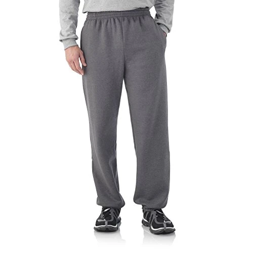 Men's Elastic Bottom Sweatpant, Charcoal Heather, Large