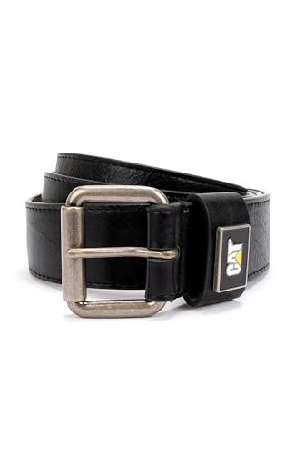 mens Enamel Plaque BeltBelt, Black, 40