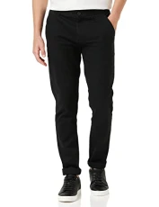 Men's ENDMORE Chino Twill Casual Pants, Black, 34 W/32 L Men's ENDMORE Chino Twill Casual Pants, Black, 34 W/32 L