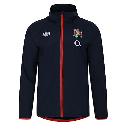 Mens England Rugby Shower Jacket 2023 2024 Adults Navy/Scarlet L