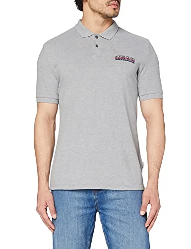 Men's ERIS short sleeves Polo Shirt, Medium Grey Melange, L