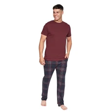 - Mens Essential 'CALLISTER' Nightwear Short Sleeve Crew Neck Loungewear Sets (XL, Burgundy) - Mens Essential 'CALLISTER' Nightwear Short Sleeve Crew Neck Loungewear Sets (XL, Burgundy)