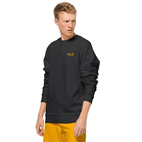 Men's Essential Crew Neck M Sweatshirt, black, S