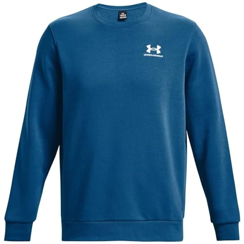 Mens Essential Fleece Crew Sweater Blue S