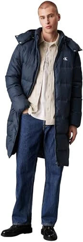 Men's ESSENTIALS DOWN LONG PARKA J30J326102, Blue (Ink), L