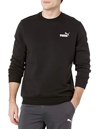 Men's Essentials Fleece Crewneck Sweatshirt, Black, S