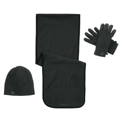 Mens Essentials II Fleece Scarf Hat & Gloves Set