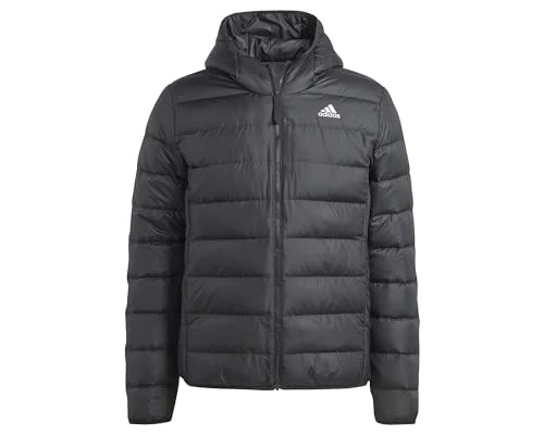 Men's Essentials Light Hooded Down Jacket,Grey Five/Black