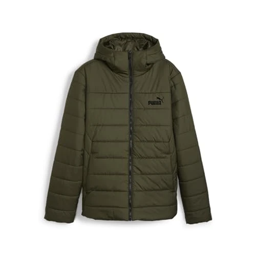 Mens Essentials Padded Jacket Dark Olive Size S