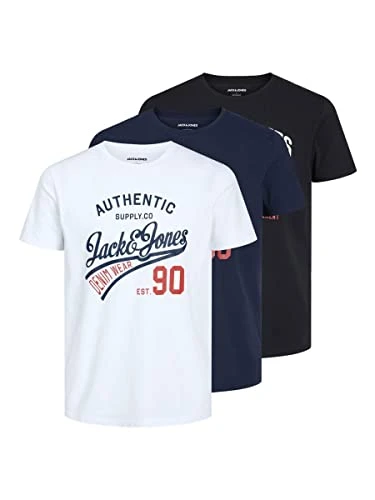 Mens Ethan 3 Pack T-Shirt Black/White/Navy M