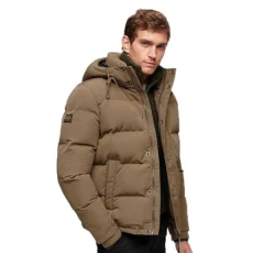 Men's Everest Short Hooded Puffer A4-Padded, Sandstone Brown, M Men's Everest Short Hooded Puffer A4-Padded, Sandstone Brown, M