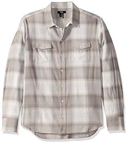 Men's Everett Long Sleeve Plaid Shirt Button, Cool Sky, S