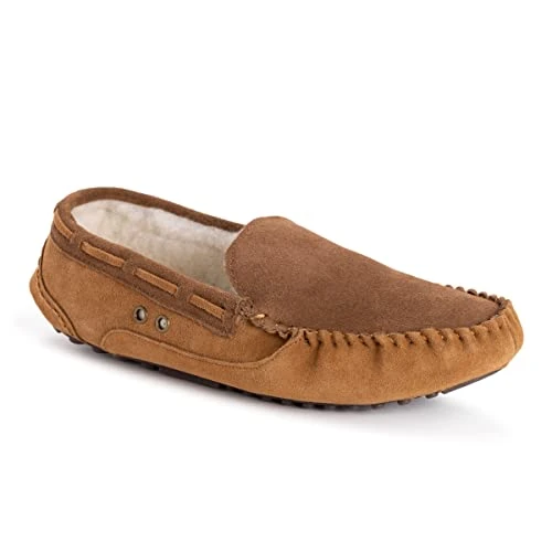 Men's Everett Moccasin Slippers, Camel, 8 UK