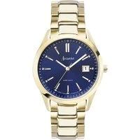 Men's Everyday Blue Dial Gold Watch - Gold