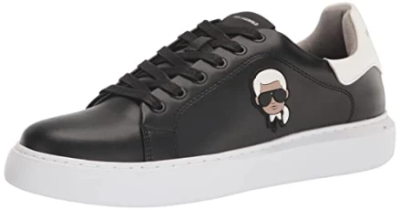 Men's Everyday Essential Leather Sneaker, Black, 10 UK