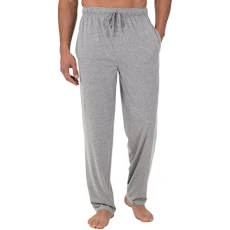 Men's Extended Sizes Jersey Knit Sleep Pajama Lounge Pant (1 & 2 Packs) Bottom, Light Grey Heather, Small Men's Extended Sizes Jersey Knit Sleep Pajama Lounge Pant (1 & 2 Packs) Bottom, Light Grey Heather, Small