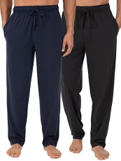 Men's Extended Sizes Jersey Knit Sleep Pant pajama bottoms, Black/Navy (2-pack), 3XL Tall UK Men's Extended Sizes Jersey Knit Sleep Pant pajama bottoms, Black/Navy (2-pack), 3XL Tall UK