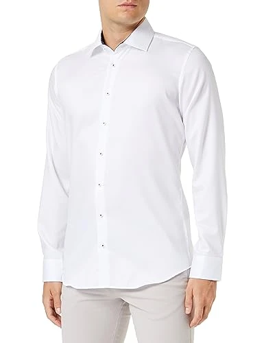 Men's Extra Slim fit Long Sleeve Shirt, White, 15