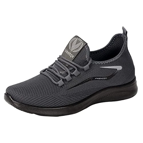 Mens Extra Wide Fit Hiking Shoes, Waterproof Walking Trekking Trainers Shoes for Women Running Shoes Low Top Black Walking Shoes Breathable Lightweight Sneakers Mens Safety Shoes Men