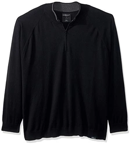 Men's Fairway Long Sleeve 1/4 Zip Golf Sweater, Bold Black, Medium