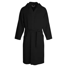 Men's Fashion Robe Dressing_Gown, Black1, S