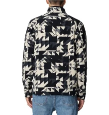 Men's Fast Trek Printed Half Zip Full Zip Fleece Jacket, Black Quilted Print, S