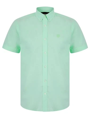 Men's Fetlock Short Sleeve Oxford Cotton Shirt Mint