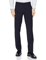 Mens Fine Tropical Roma Wool Trousers - Navy W40 L30