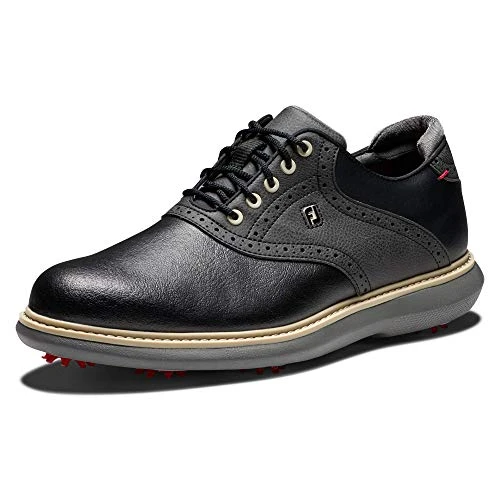 Men's Fj Traditions Golf Shoes, Black, 8 UK