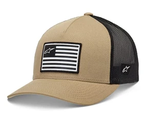 Men's Flag Snapback Trucker Hat Sand/Black