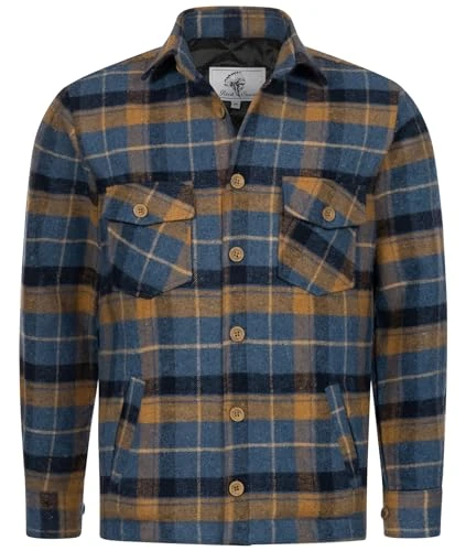 Men's Flannel Jacket M76, blue, S