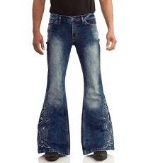 Men's Flared Plain Jeans blue blue - blue - 34W/34L