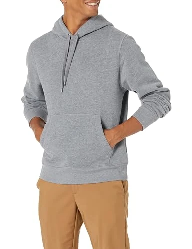 Men's Fleece Hoodie (Available in Big & Tall), Grey Heather, S