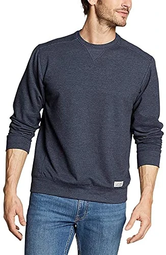 Men’s Fleece Lined Crew Sweatshirt, Blue, Medium