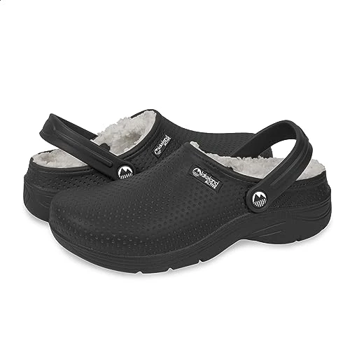 Men's Fleece-Lined Dockray Clogs - Black - 10
