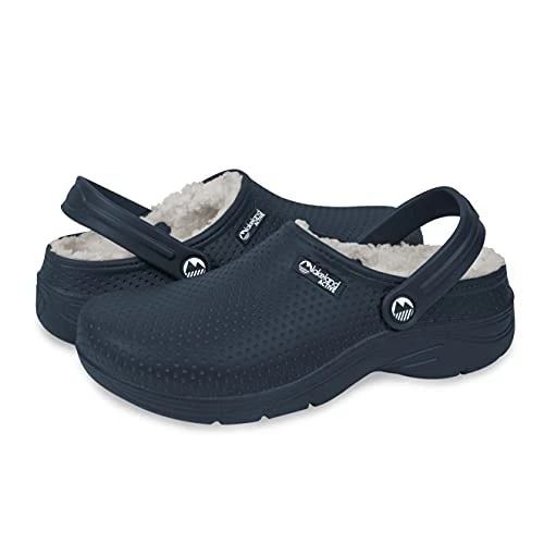 Men's Fleece-Lined Dockray Clogs - Oxford Blue - 11 UK