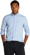 Men’s Flex Poplin Gingham Regular Fit Shirt, Multicolor (Sweet Blue/Optic White), S - Blue (Sweet Blue / Optic White)