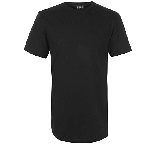 Mens Flock T Shirt Crew Neck Tee Top Short Sleeve Cotton Print Black L