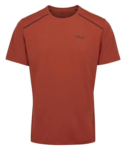 Men's Force Tee Lightweight T-Shirt for Trekking, Climbing, & Trail Running - Tuscan Red - Medium