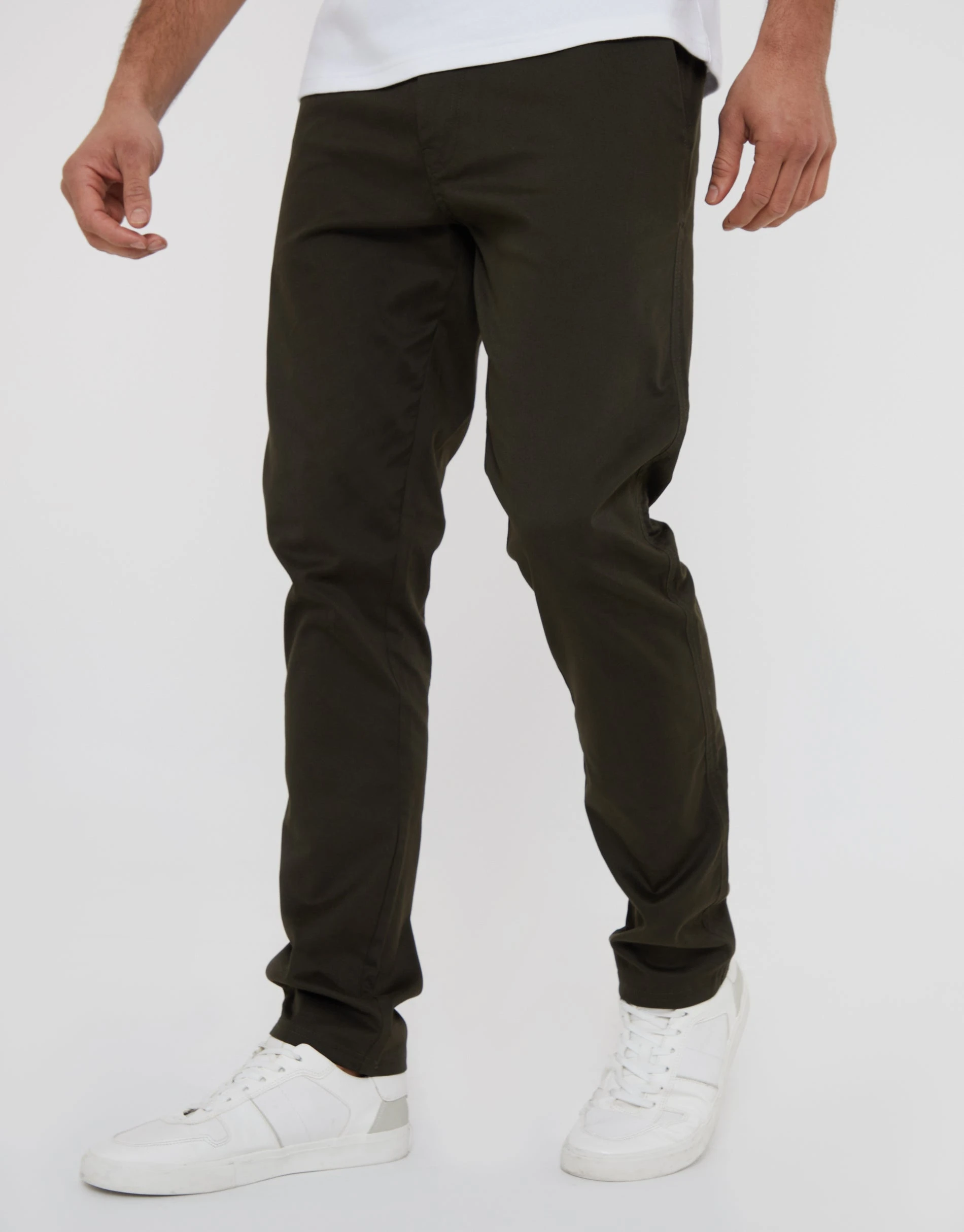 Men's Forest Green Slim Fit Chino Trousers