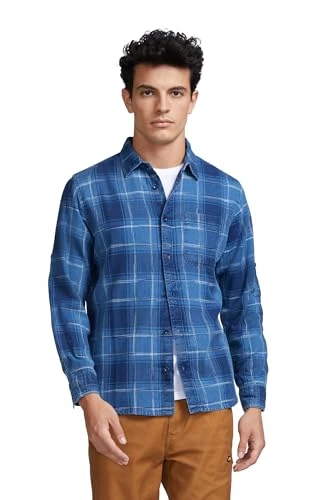 Men’s Foundation Indigo Convertible Long-Sleeve Shirt, Sky Light, Medium