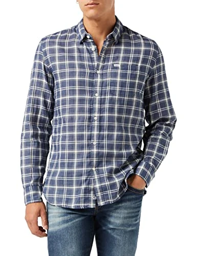 Men's Fox Shirt, Blue (Indigo), S