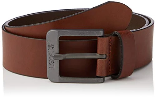 Men's Free Metal Belt , Brown, 105 cm