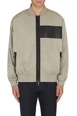 Men's Front Pockets, Bomber Neck Style, Leather Patch Jacket, London Fog, XS Men's Front Pockets, Bomber Neck Style, Leather Patch Jacket, London Fog, XS